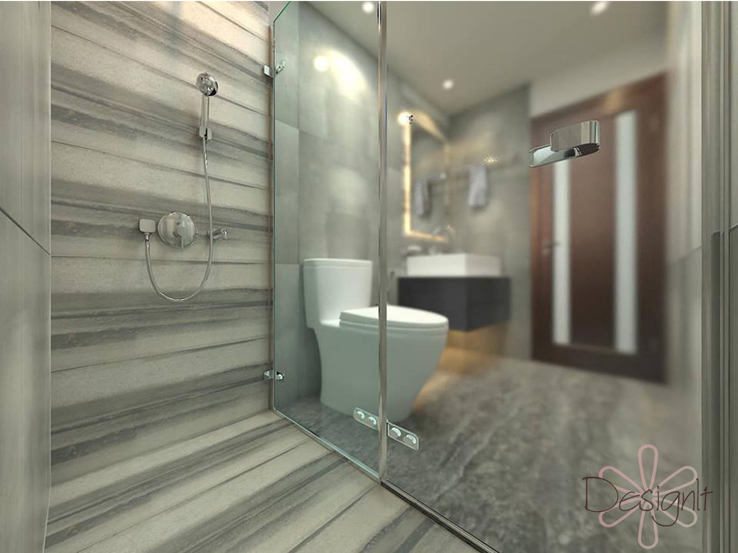 Bathroom, DESIGNIT DESIGNIT Ванная комната в стиле модерн Плитка