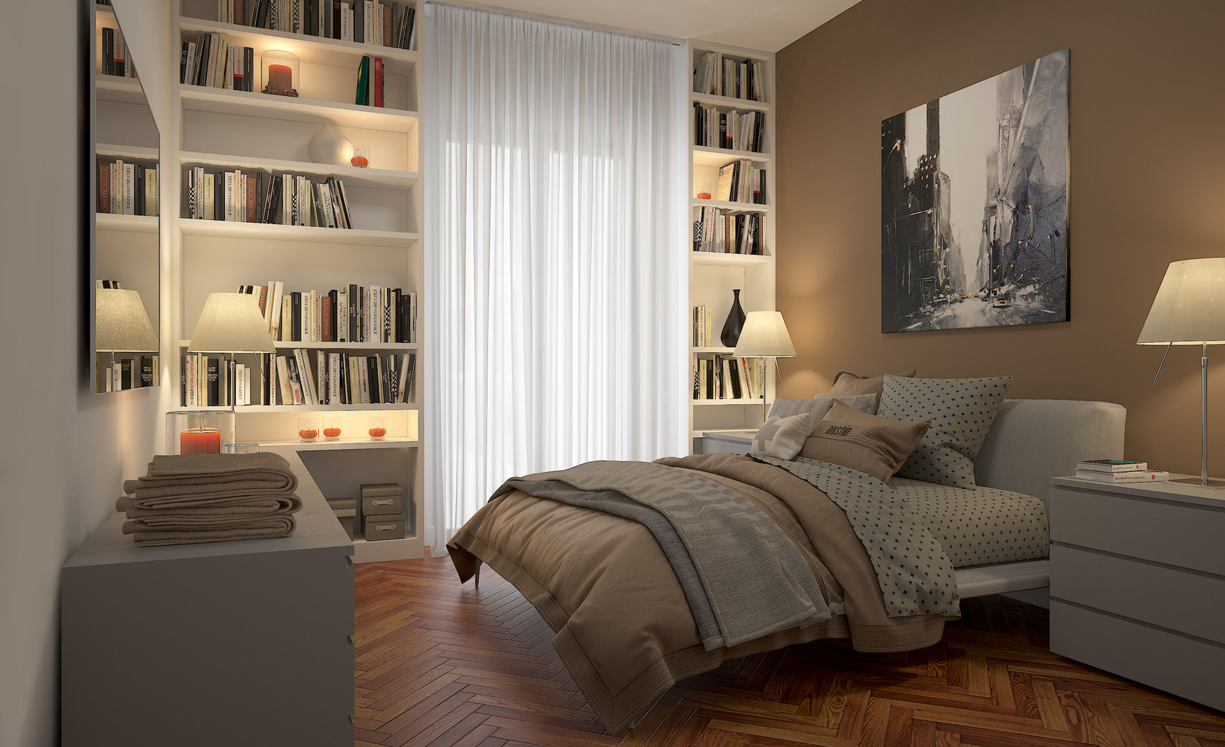 CAMERE - Render fotorealistici d'interni, Insighters Computer Graphics Insighters Computer Graphics Modern style bedroom