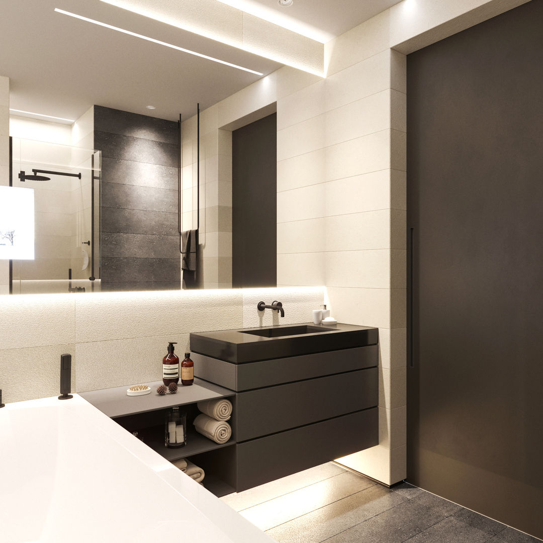 Апартаменты Europa City, Suiten7 Suiten7 Minimalist style bathrooms Ceramic