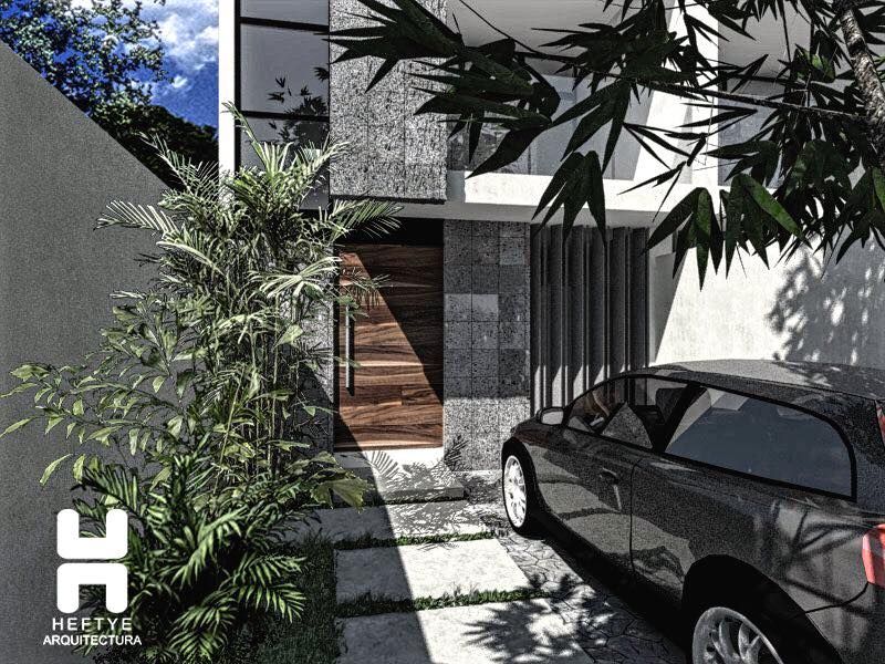 Proyecto de casa habitación diseñada en Mérida, Heftye Arquitectura Heftye Arquitectura Dom jednorodzinny Beton