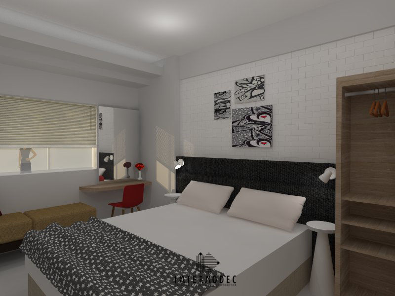 Minimalis Apartment Mrs. LK , Internodec Internodec ห้องนอน