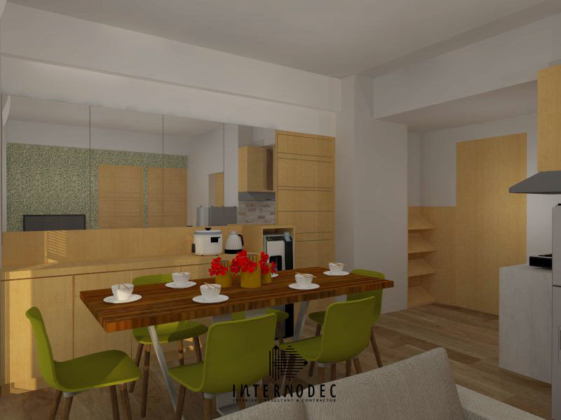 Minimalis Apartment Mrs. LK , Internodec Internodec Столовая комната в стиле минимализм