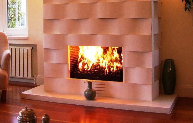 Kaminverkleidung als Highlight - dekorative Wandpaneele LOFT DESIGN SYSTEM für alle Kaminarten, Loft Design System Deutschland - Wandpaneele aus Bayern Loft Design System Deutschland - Wandpaneele aus Bayern Living room Fireplaces & accessories