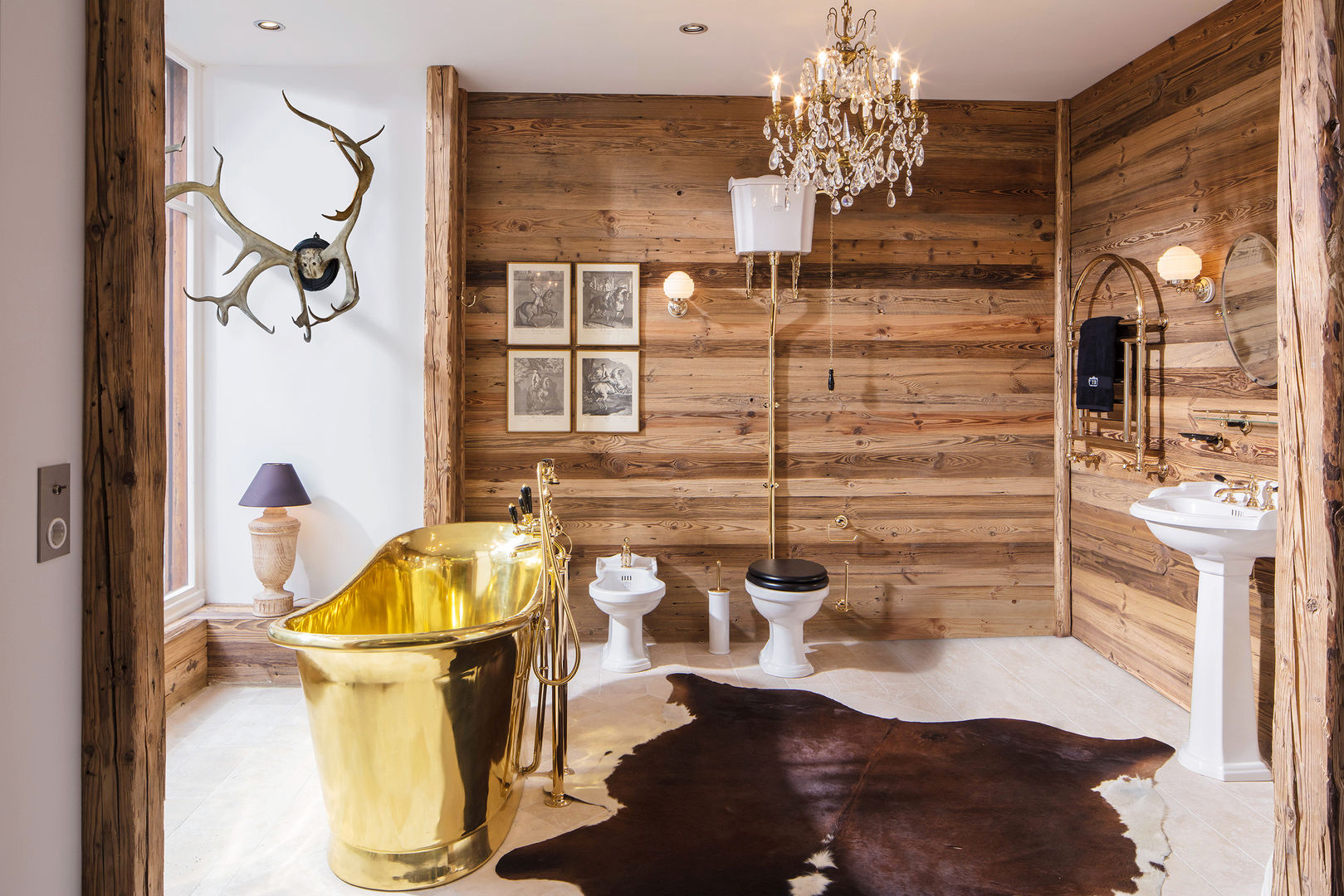 Chalet Badezimmer, Traditional Bathrooms GmbH Traditional Bathrooms GmbH カントリースタイルの お風呂・バスルーム