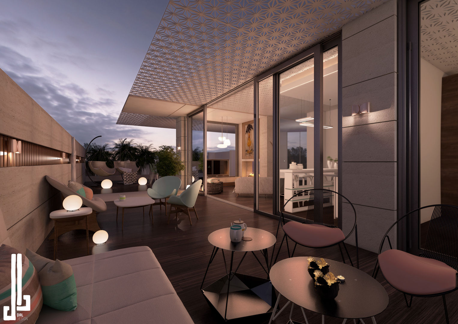 Ms. Safa'a Elayyan Villa, dal design office dal design office Roof terrace