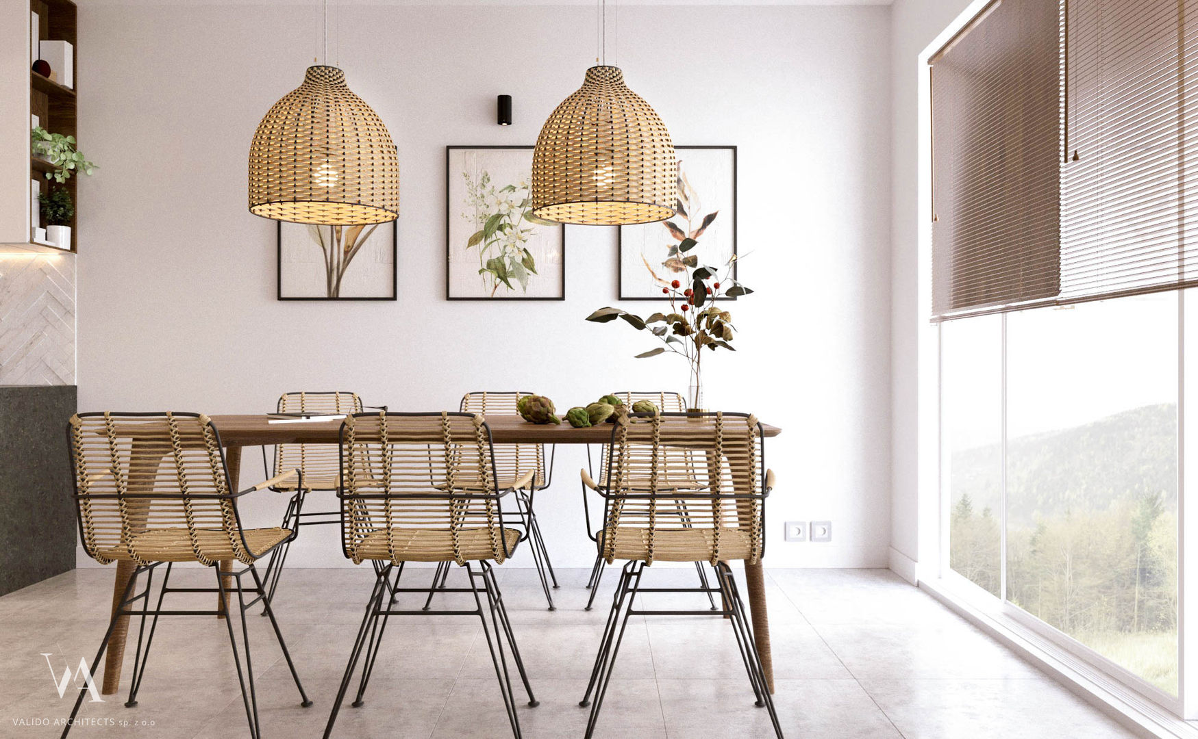 Pastelowy naturalizm, Valido Architects Valido Architects Scandinavian style dining room