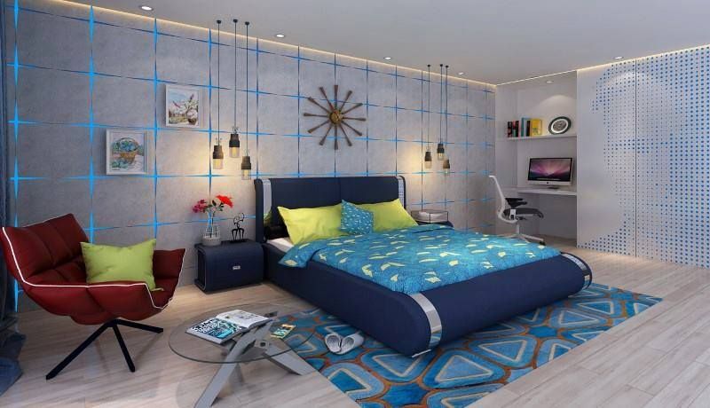 BEDROOM and LIVING ROOM INTERIORS , Monoceros Interarch Solutions Monoceros Interarch Solutions Modern style bedroom Beds & headboards