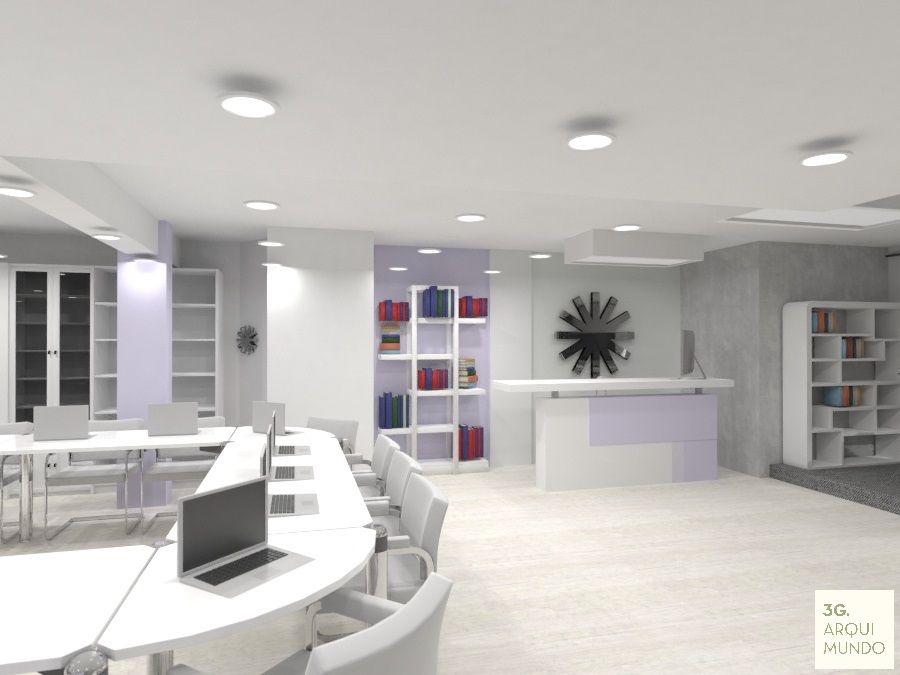 Hall de acceso a Espacio de trabajo compartido Arquimundo 3g - Diseño de Interiores - Ciudad de Buenos Aires oficinas