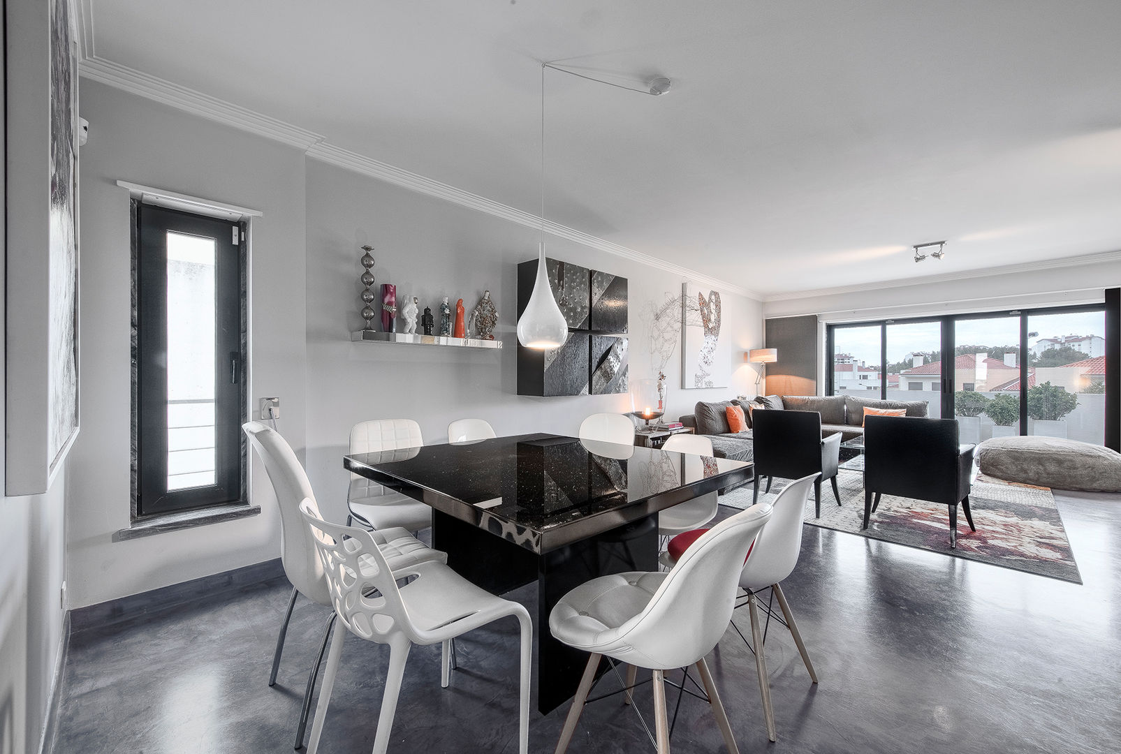 Remodelação total em Apartamento no Estoril, ARQ1to1 - Arquitectura, Interiores e Decoração ARQ1to1 - Arquitectura, Interiores e Decoração Modern dining room Accessories & decoration