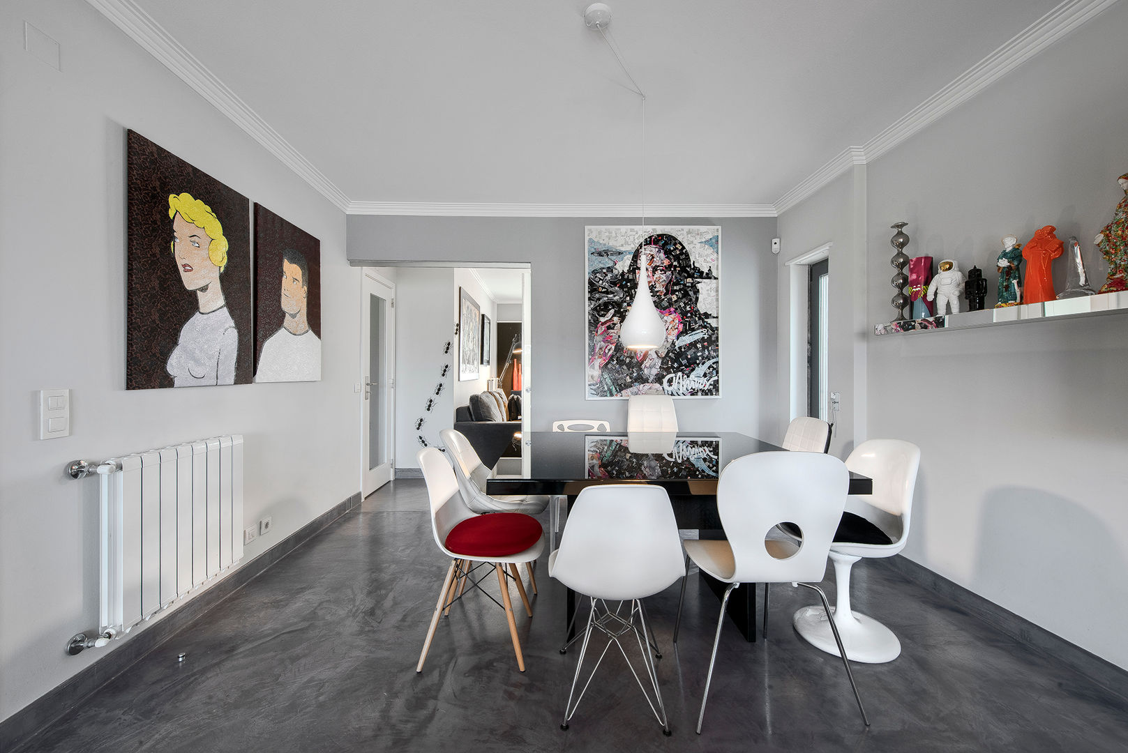 Remodelação total em Apartamento no Estoril, ARQ1to1 - Arquitectura, Interiores e Decoração ARQ1to1 - Arquitectura, Interiores e Decoração Comedores de estilo moderno Sillas y banquetas