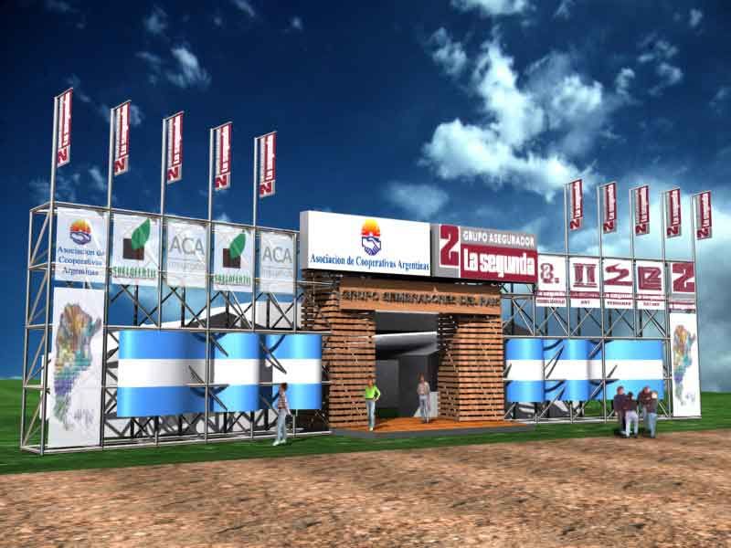 Diseño de stands para eventos de campo, Faerman Stands y Asoc S.R.L. - Arquitectos - Rosario Faerman Stands y Asoc S.R.L. - Arquitectos - Rosario Коммерческие помещения Выставочные центры