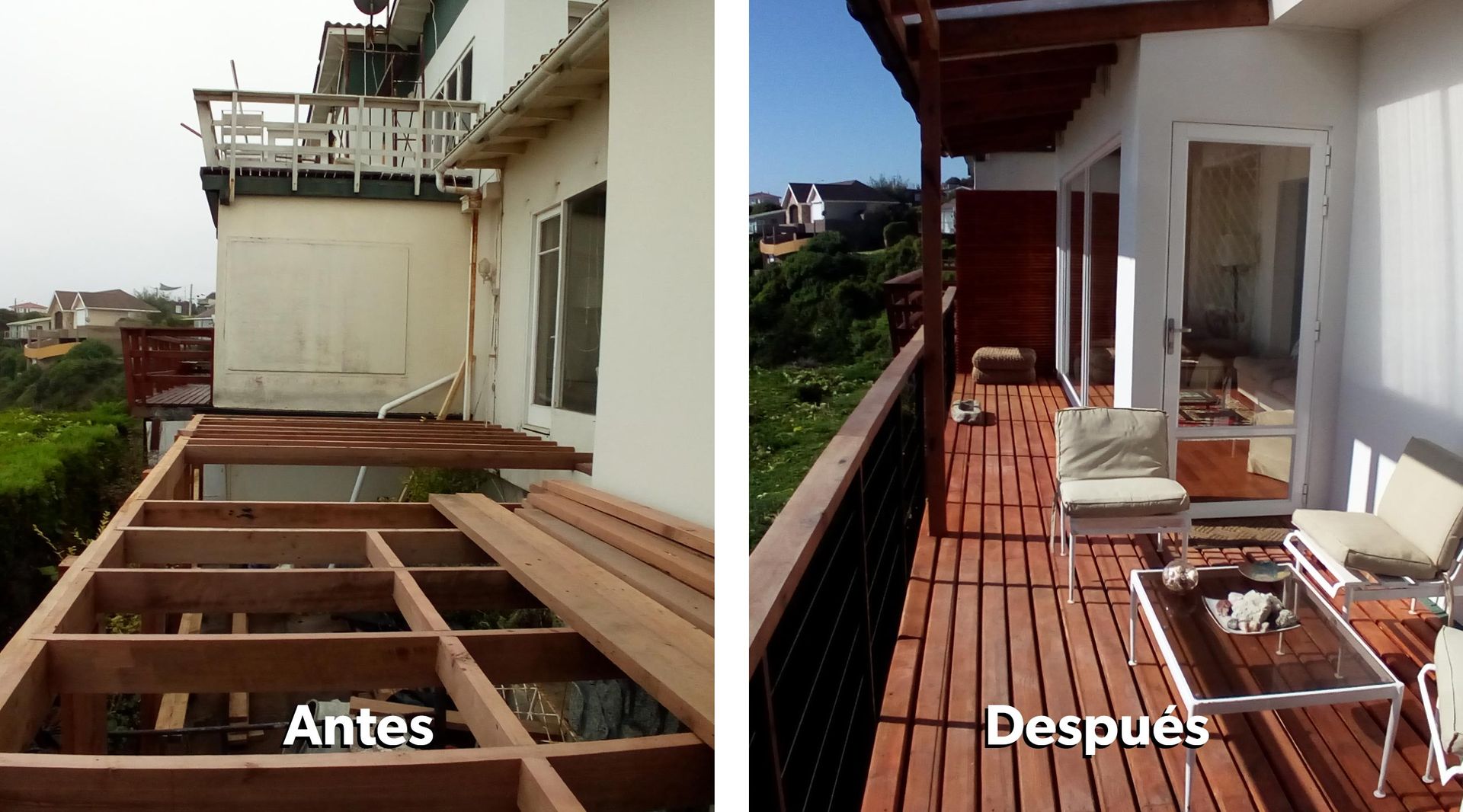 Remodelación casa de calle María Arriagada, ESARCA ESARCA ระเบียง, นอกชาน