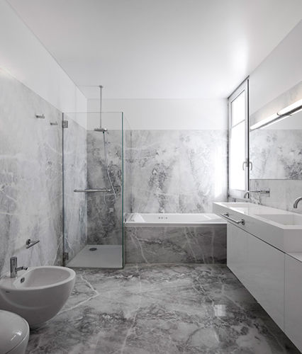 Projecto Xieira I, A2+ ARQUITECTOS A2+ ARQUITECTOS Minimalist style bathroom