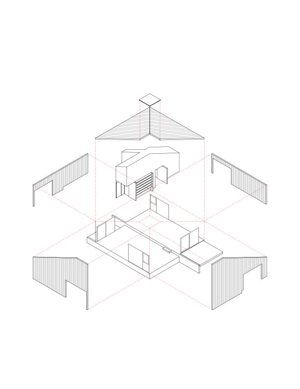 Isométrica Desplegada mutarestudio Arquitectura Casas modernas