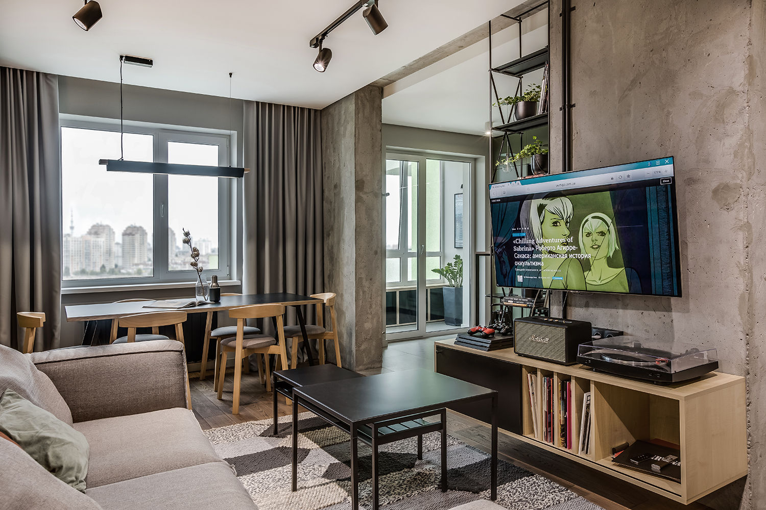 Modern Apartment for a Cinema Fan, Bohostudio Bohostudio 미니멀리스트 거실