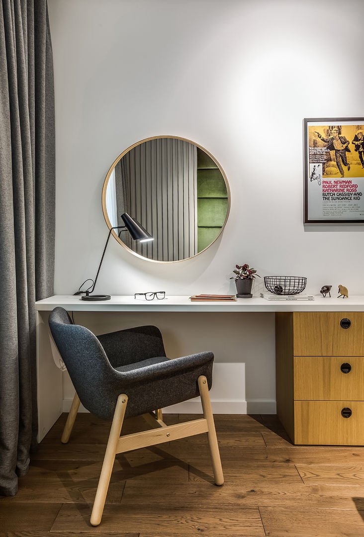 Modern Apartment for a Cinema Fan, Bohostudio Bohostudio Спальня в стиле минимализм