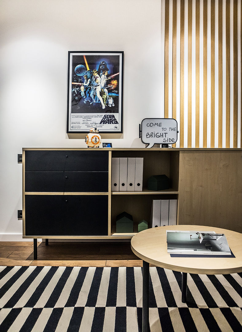 Modern Apartment for a Cinema Fan, Bohostudio Bohostudio Camera da letto moderna