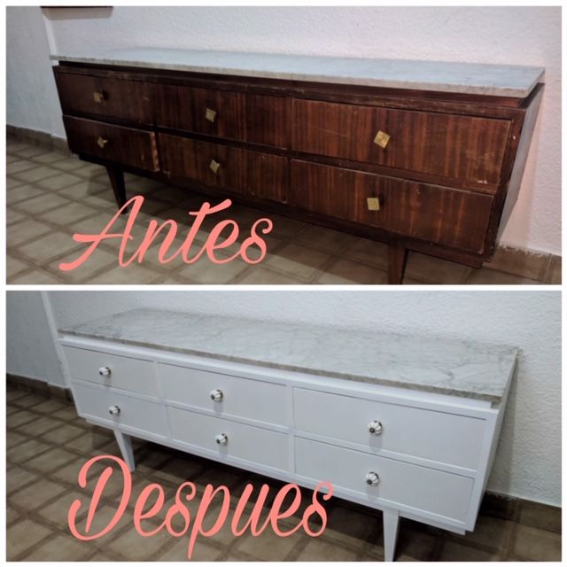 Renovación de Cómoda por ANADECO, ANADECO - Decoradora y Diseñadora de Interiores - La Plata ANADECO - Decoradora y Diseñadora de Interiores - La Plata Rustieke slaapkamers Garderobe- & ladekasten