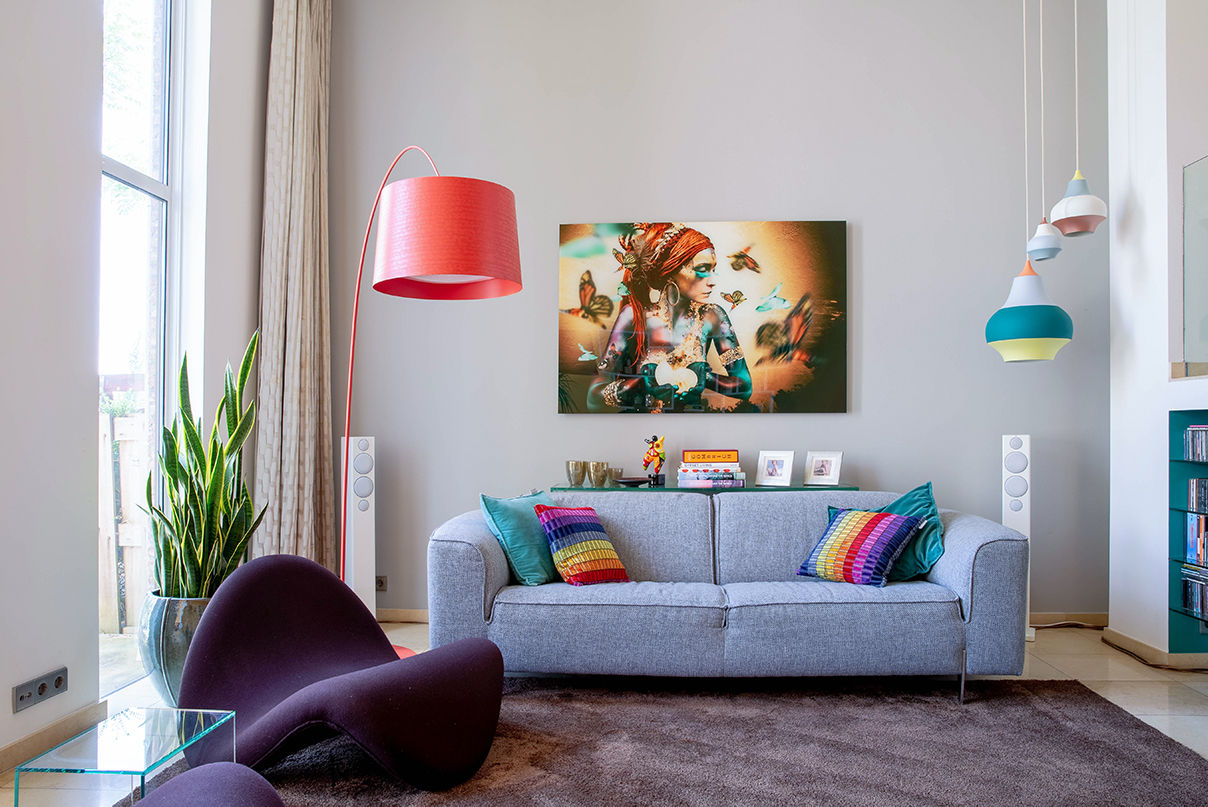 Interieurplan woonkamer in Leiden, Regina Dijkstra Design Regina Dijkstra Design Living room