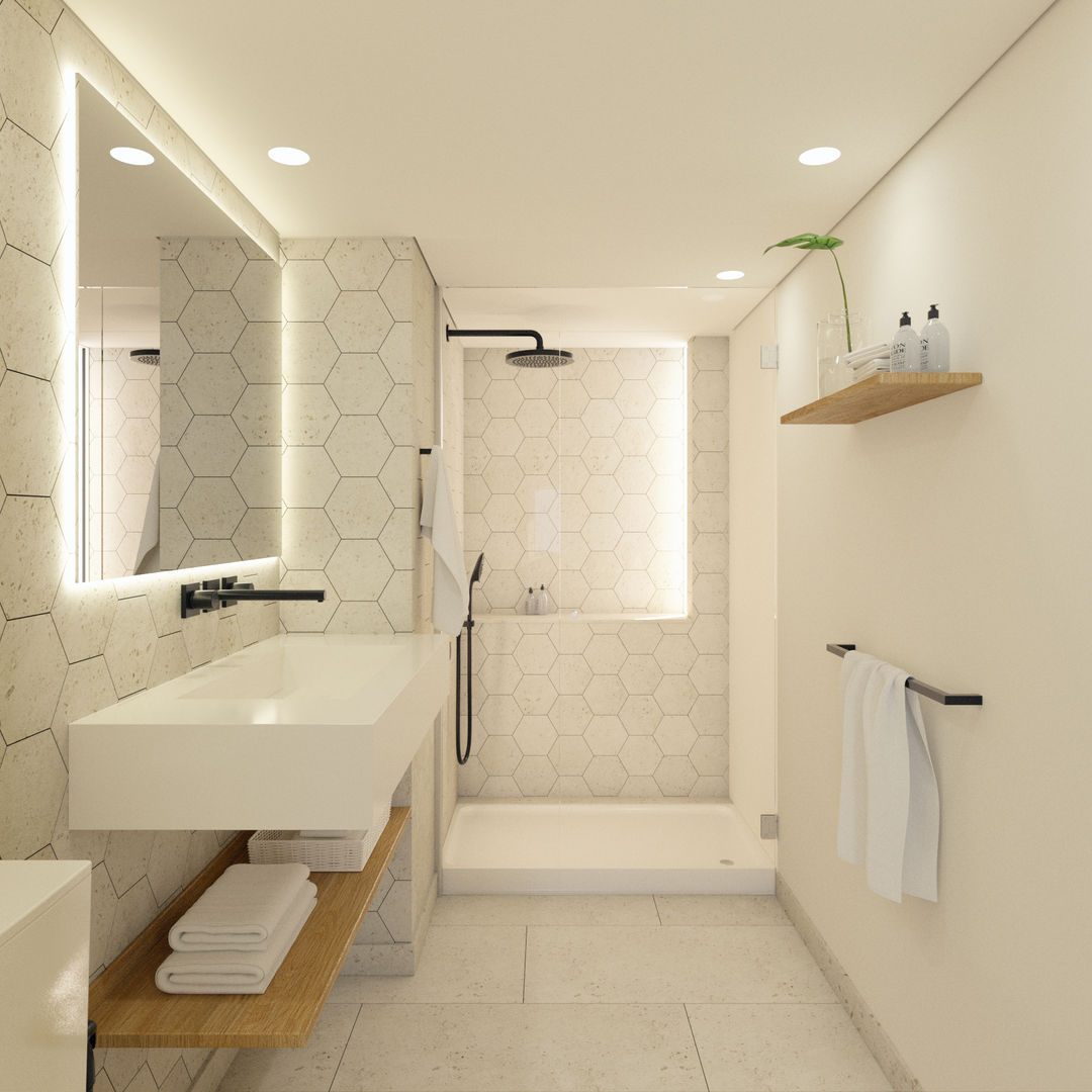 Apartamento em Lisboa, meta.atelier meta.atelier Minimalist style bathroom