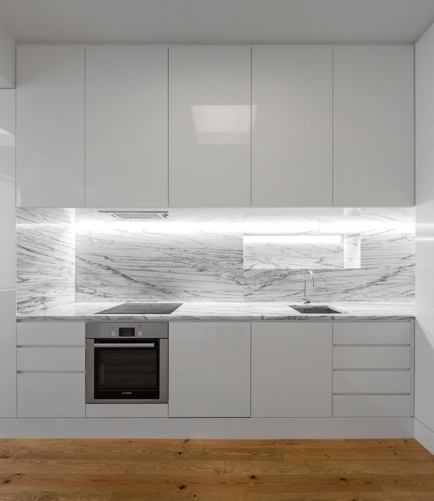 Remodelação total de apartamento com preocupação a nível de materiais, Padimat Design+Technic Padimat Design+Technic Kitchen