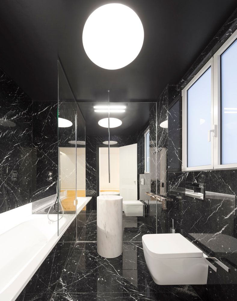 Remodelação total de apartamento com preocupação a nível de materiais, Padimat Design+Technic Padimat Design+Technic Minimalist style bathroom Marble