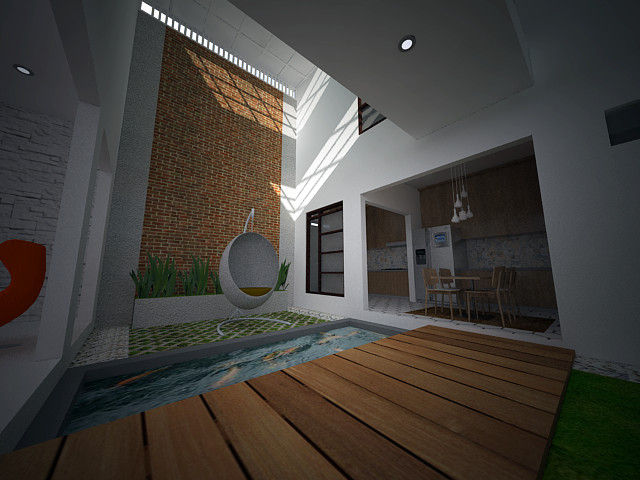 rumah di pasir jaya, daun architect daun architect Modern Garden