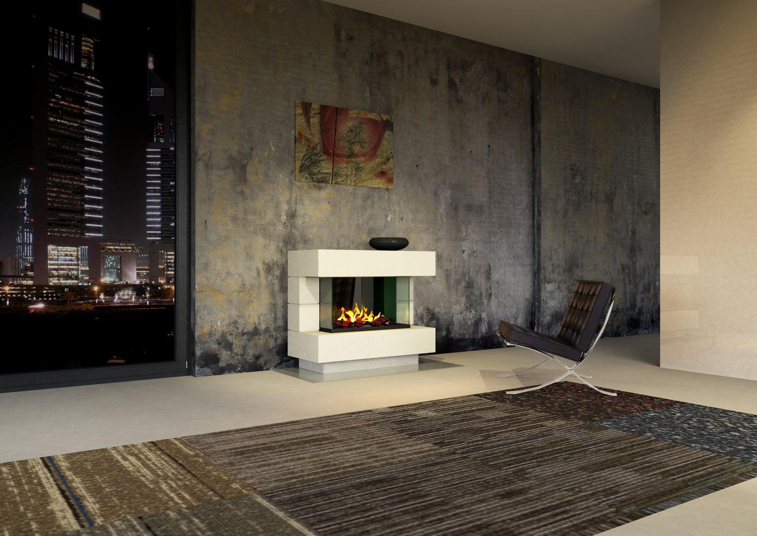 London Elektrokamin, muenkel design - Elektrokamine aus Großentaft muenkel design - Elektrokamine aus Großentaft Livings modernos: Ideas, imágenes y decoración Chimeneas y accesorios