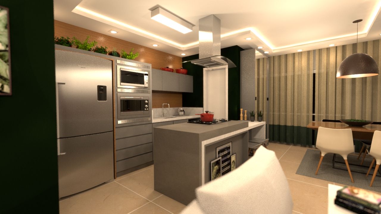 Sala integrada, Revisite Revisite Built-in kitchens