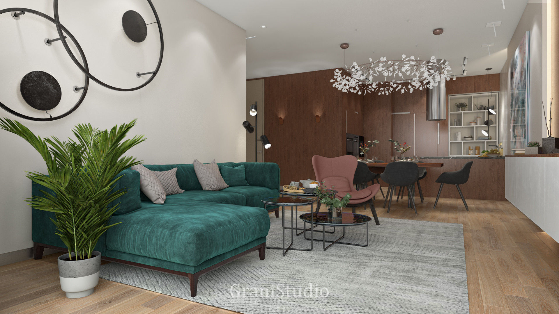 Краски осени, GraniStudio GraniStudio Phòng khách phong cách chiết trung