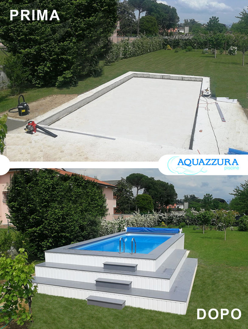 La piscina fuori terra rivestita in legno o wpc arreda il tuo giardino ed è un divertimento estivo per tutta la famiglia ., Aquazzura Piscine Aquazzura Piscine Garden Pool