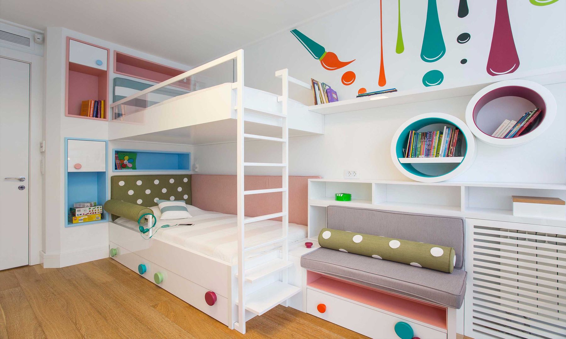 Çollak Kids Room, Pebbledesign / Çakıltașları Mimarlık Tasarım Pebbledesign / Çakıltașları Mimarlık Tasarım ห้องนอนเด็กหญิง