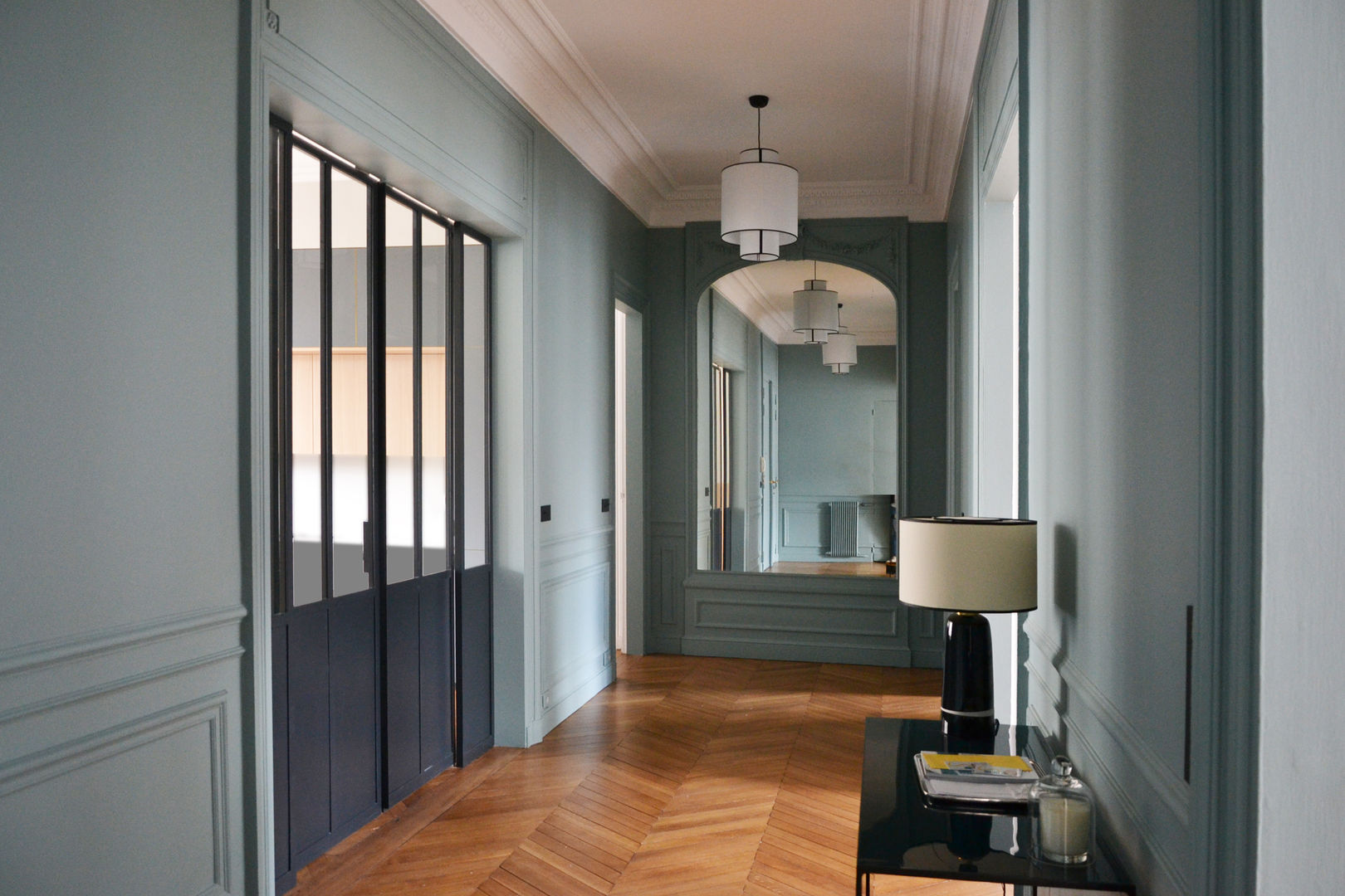Appartement familial - Paris 17 / 200 m², A comme Archi A comme Archi 모던스타일 복도, 현관 & 계단