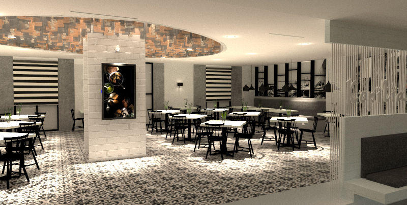Kopitiam Interior Design, LI A'ALAF ARCHITECT LI A'ALAF ARCHITECT Phòng ăn phong cách châu Á