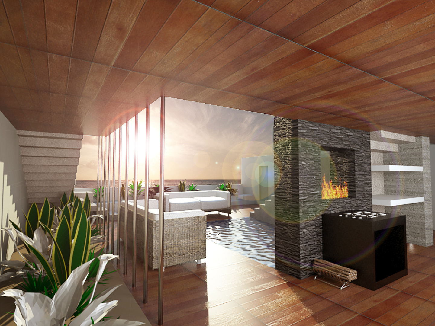 DISEÑO DE INTERIORES - ROOF GARDEN -, Prototype studio Prototype studio Modern style balcony, porch & terrace