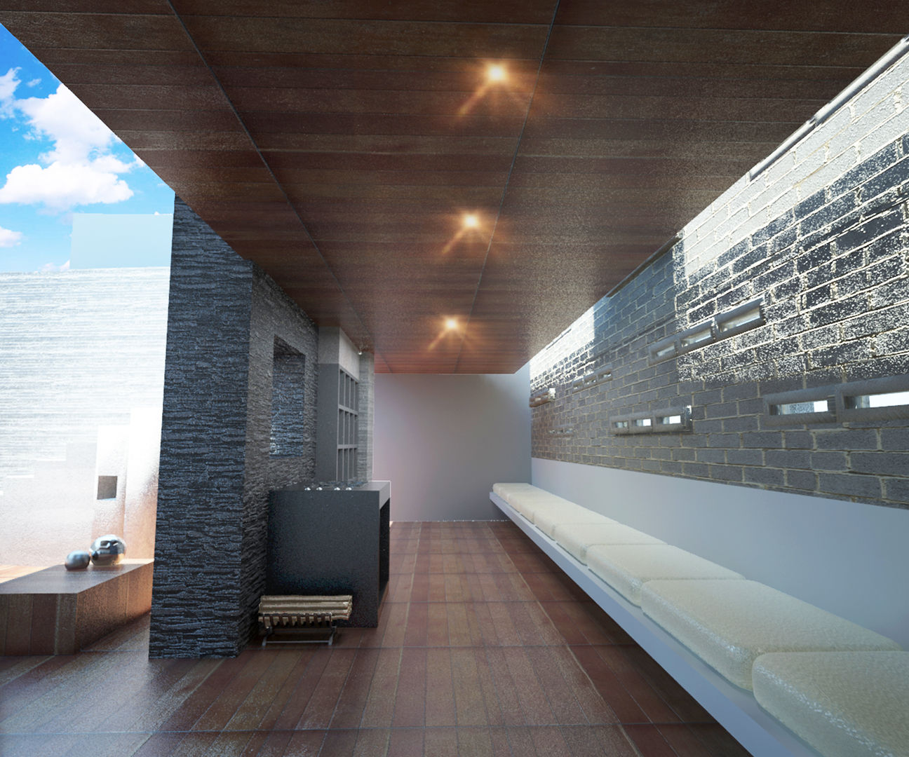 DISEÑO DE INTERIORES - ROOF GARDEN -, Prototype studio Prototype studio Modern style balcony, porch & terrace
