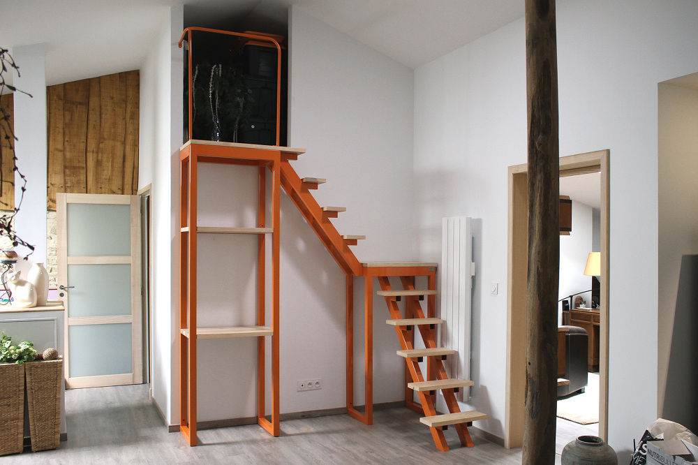 Escalier Mechanical Orange, Atelier Concret Atelier Concret Степенице Гвожђе/челик