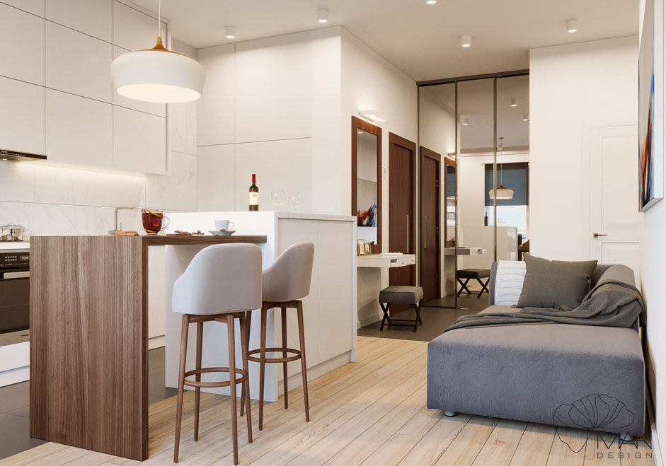 Дизайн интерьера 2к квартиры в стиле минимализм | homify
