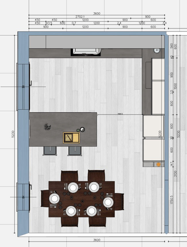 Progetto di arredamento per una cucina con penisola in stile industrial , G&S INTERIOR DESIGN G&S INTERIOR DESIGN Кухня