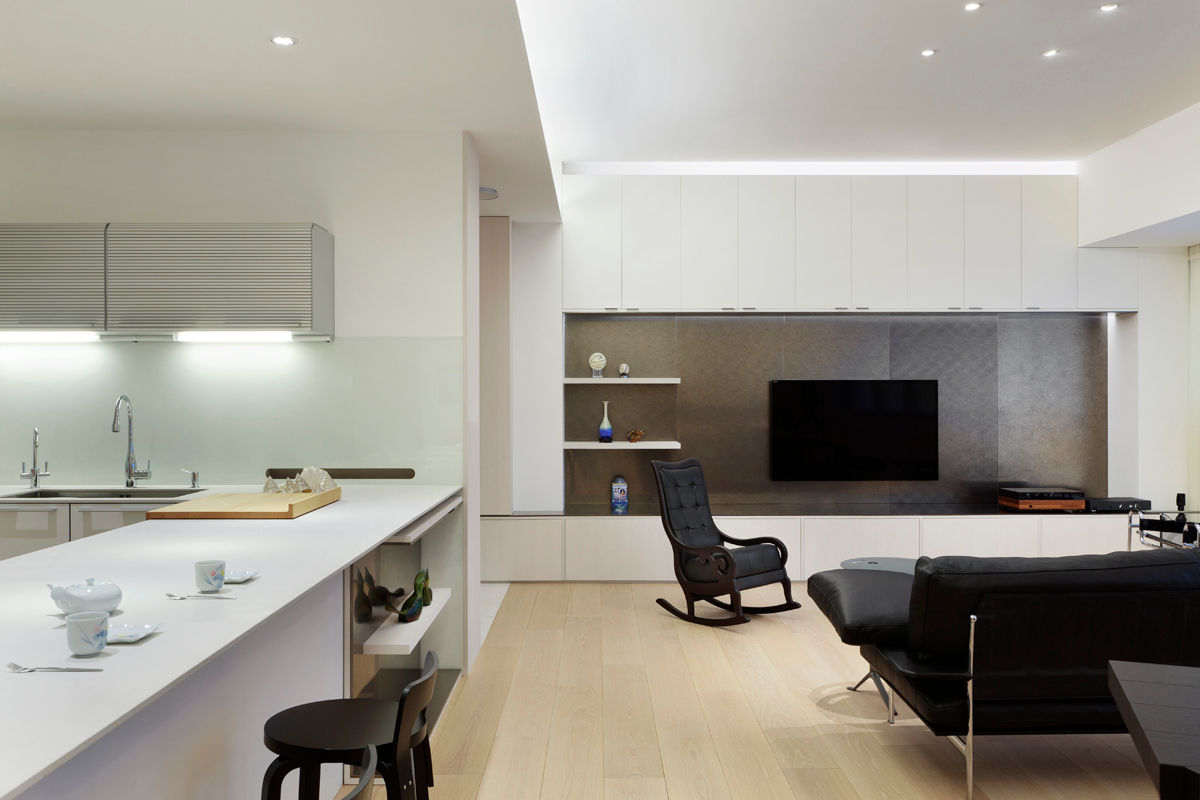 毛宅 Mao Residence, 何侯設計 Ho + Hou Studio Architects 何侯設計 Ho + Hou Studio Architects Modern living room