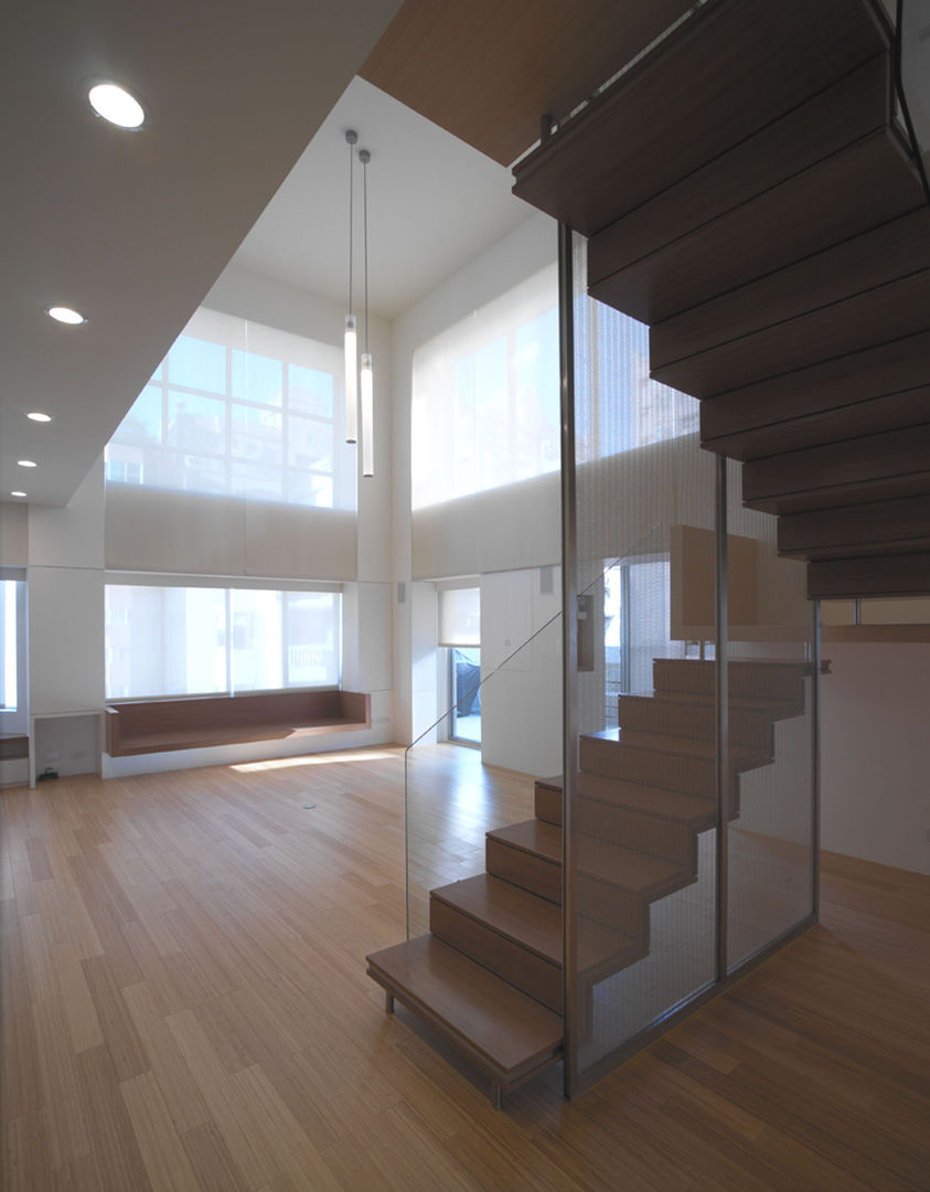 何宅樓梯 Ho Residence Stair, 何侯設計 Ho + Hou Studio Architects 何侯設計 Ho + Hou Studio Architects Treppe