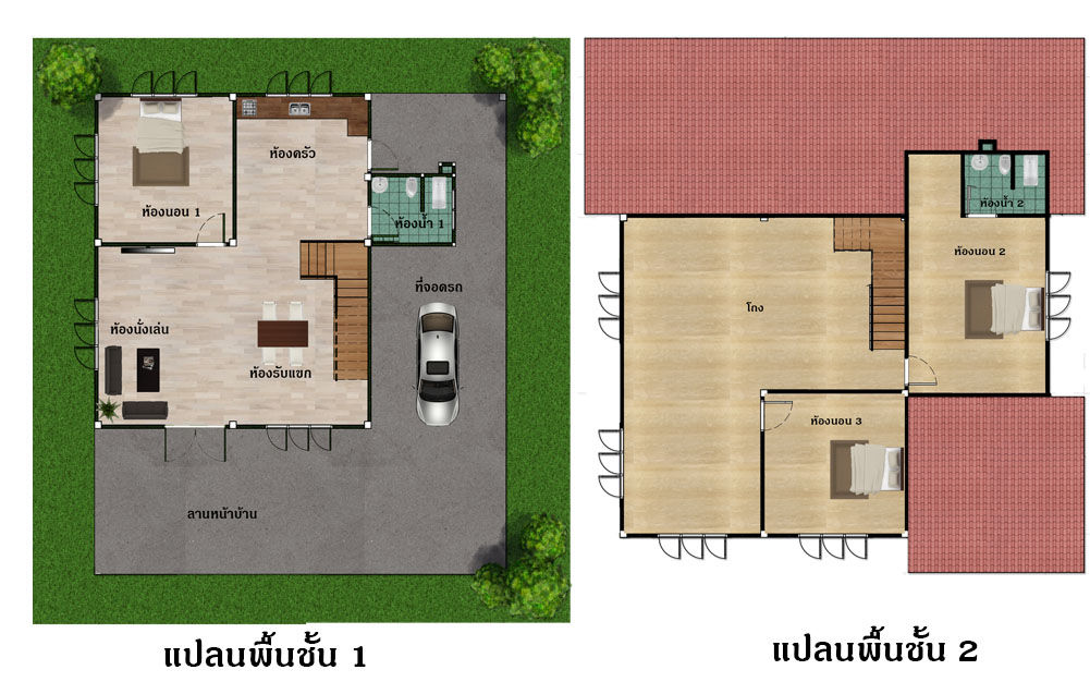 บ้านคุณเฟริน์, บริษัท พี นัมเบอร์วัน ดีไซน์ แอนด์ คอนสตรัคชั่น จำกัด บริษัท พี นัมเบอร์วัน ดีไซน์ แอนด์ คอนสตรัคชั่น จำกัด Modern Evler