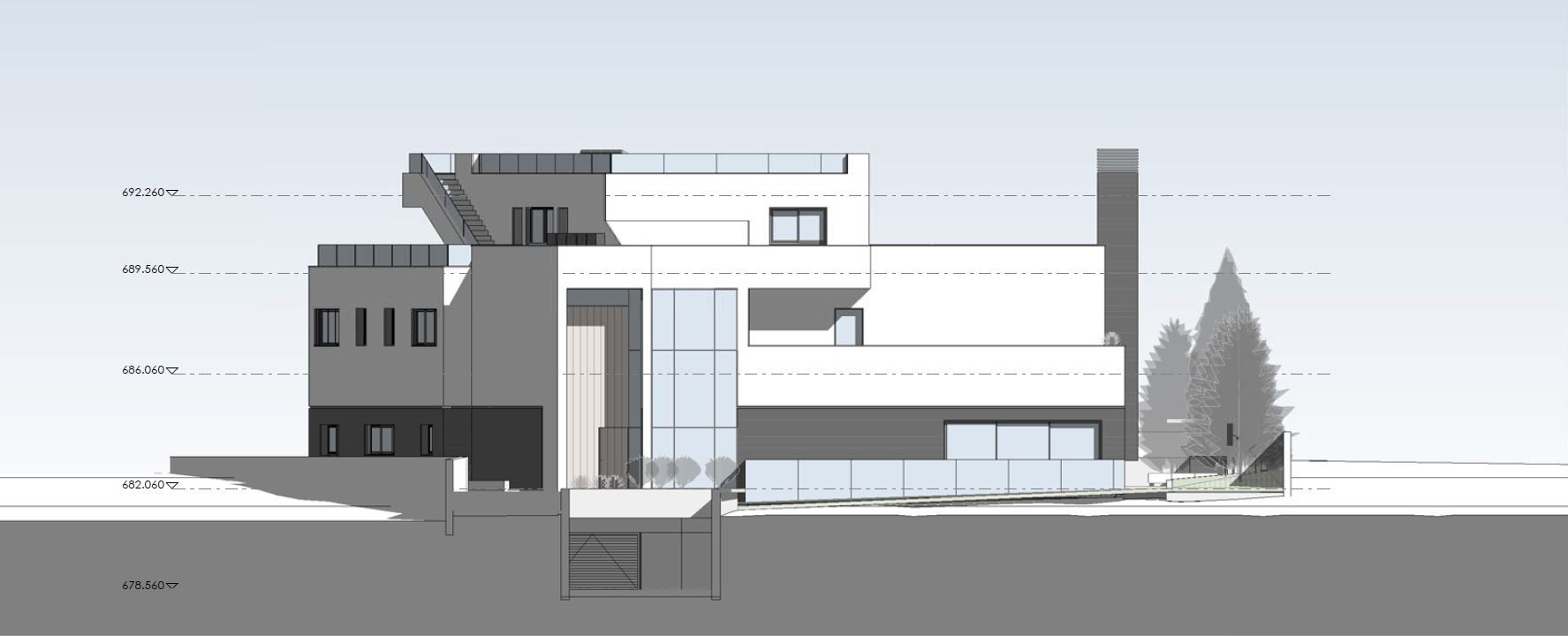 Vivienda unifamiliar en Madrid, ARQZONE 3D+Design Studio ARQZONE 3D+Design Studio Eengezinswoning Kalksteen