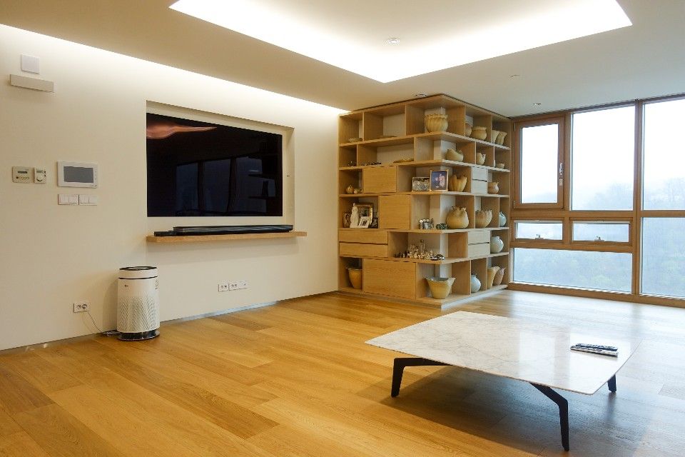 LIVING ROOM, AVANT DESIGN GROUP AVANT DESIGN GROUP Гостиная в стиле модерн Дерево Эффект древесины