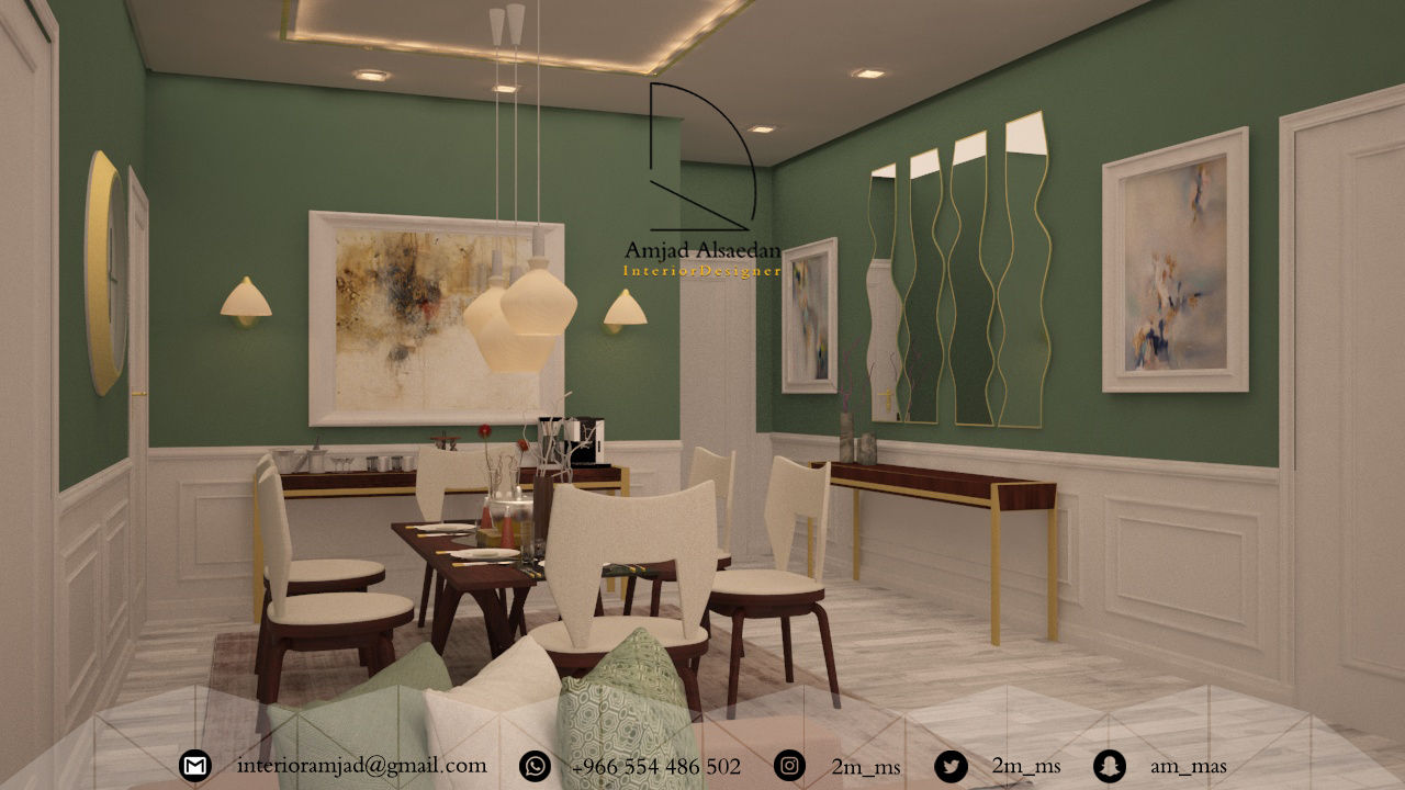 Private apartment , Amjad Alseaidan Amjad Alseaidan Living room Silver/Gold