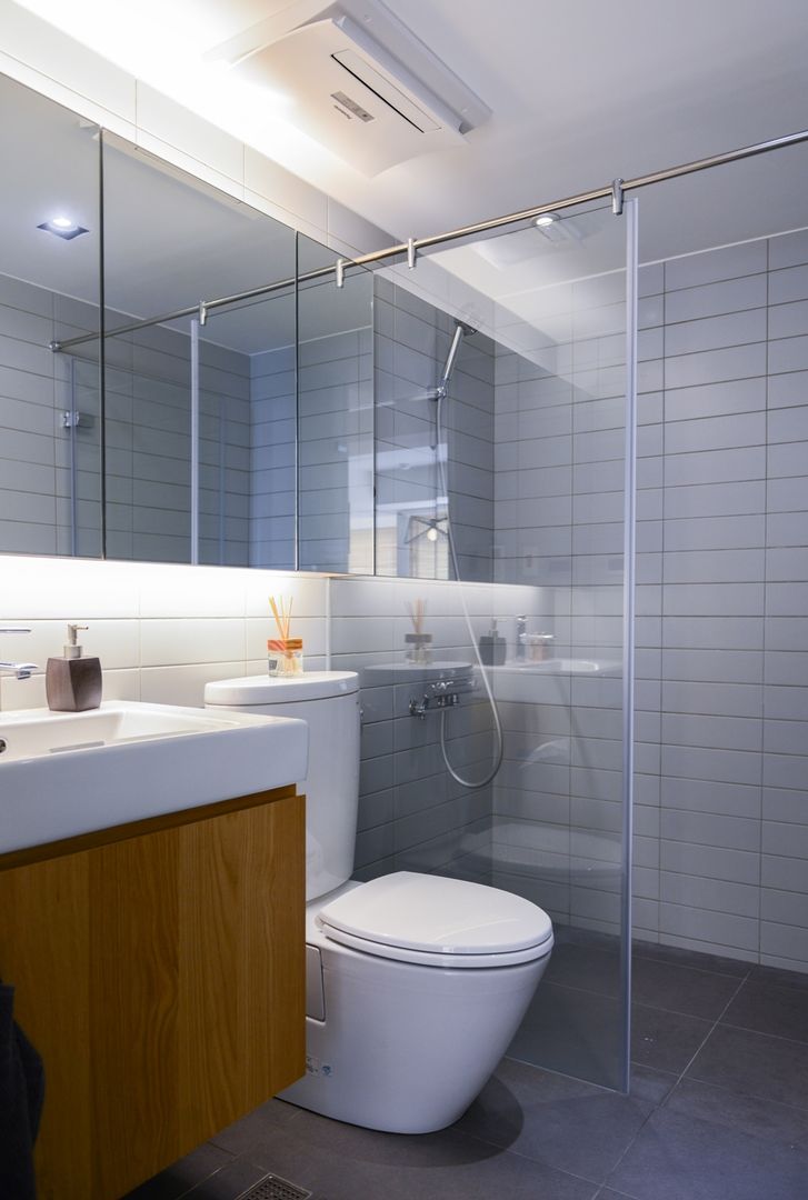 乾溼分離的衛浴 直方設計有限公司 現代浴室設計點子、靈感&圖片