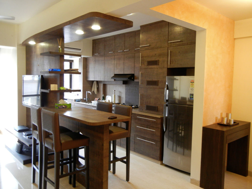 DEEPAK APT,PEDDER ROAD, MUMBAI, Aesthos Interior Design and Consultancy Aesthos Interior Design and Consultancy Built-in kitchens