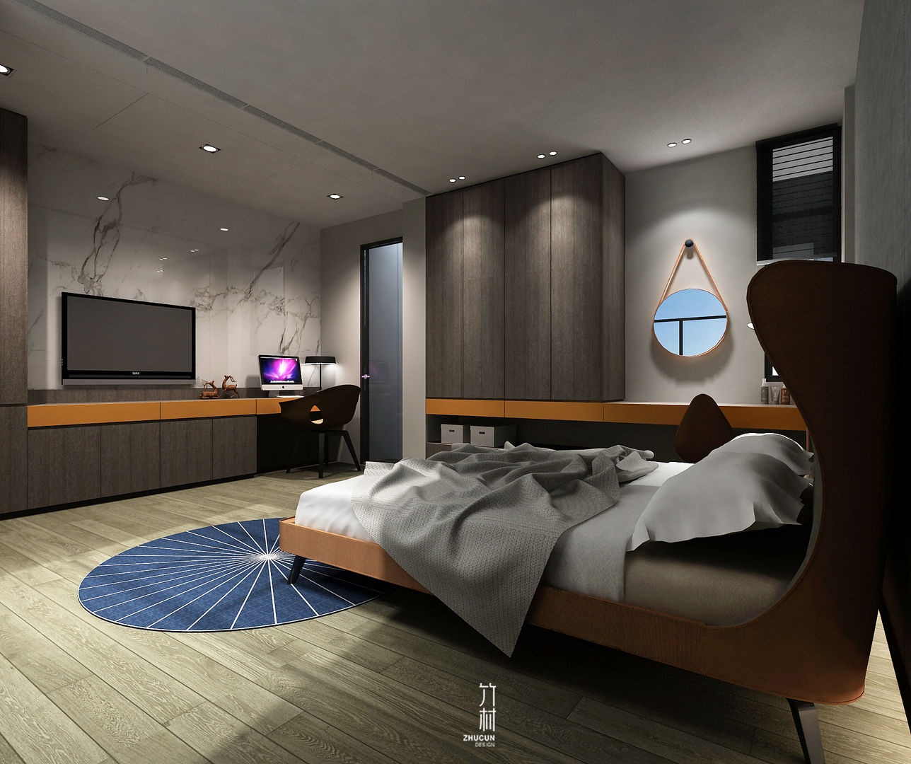 臥室2 竹村空間 Zhucun Design Bedroom