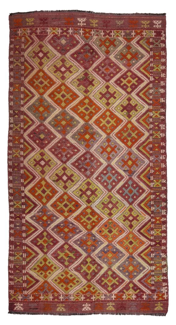 Kilim Rugs , Heritage Nomadic Art Gallery Heritage Nomadic Art Gallery Binnentuin Wol Oranje Binnenbeplanting