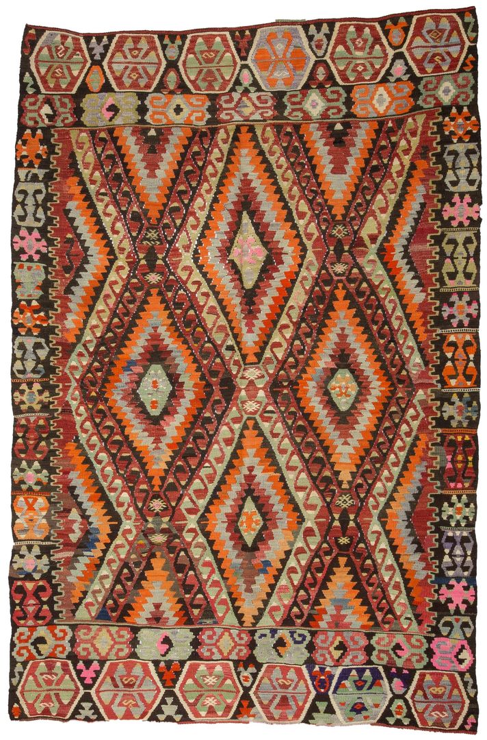 Kilim Rugs, Heritage Nomadic Art Gallery Heritage Nomadic Art Gallery Interior garden Wool Orange Interior landscaping